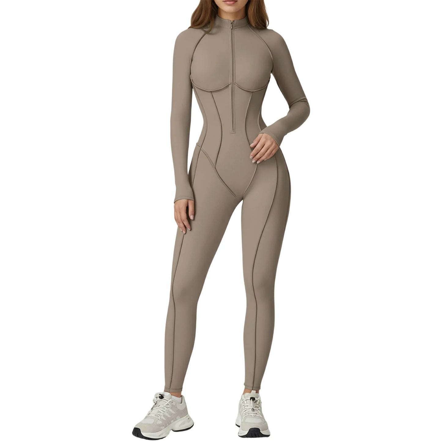 Mono de yoga "Nude Feel" Body deportivo Traje deportivo ajustado Conjunto de entrenamiento ligero Mono de entrenamiento para mujer Ropa de gimnasio