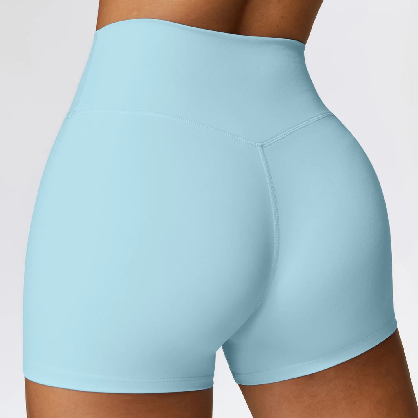 Pantalones cortos de yoga ajustados de cintura alta forrados de polar para mujer – Pantalones cortos deportivos de fitness para correr con control de abdomen y levantamiento de glúteos para mujer