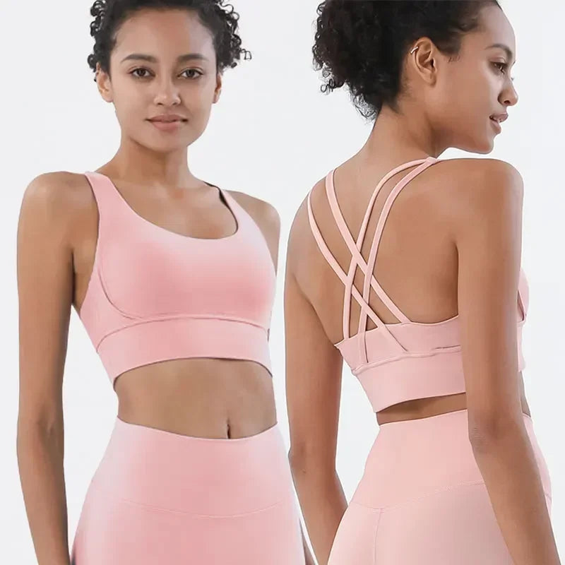Conjunto de sujetador de tiras cruzadas y leggings, Nuls