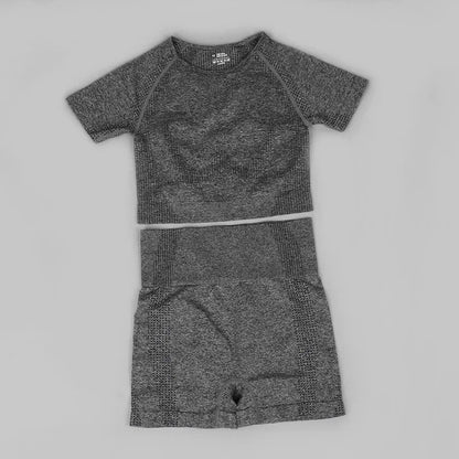 Chándal de mujer, conjunto de dos piezas, conjuntos deportivos para mujer, shorts y top para fitness, gimnasio, monos, conjunto de ropa de yoga sin costuras