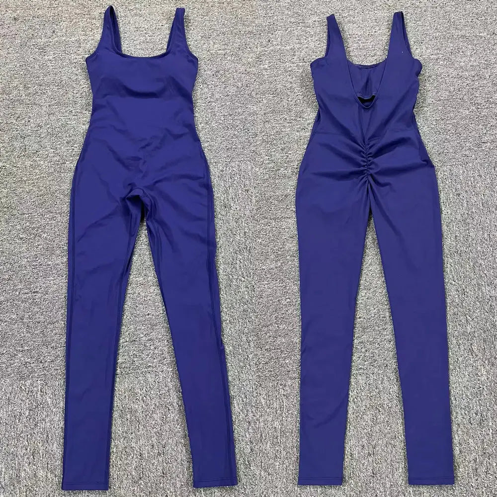 Mono de gimnasio de una pieza para mujer - Monos cortos deportivos de yoga para entrenamiento, mono de fitness elástico para entrenamiento femenino, bodys de alta elasticidad