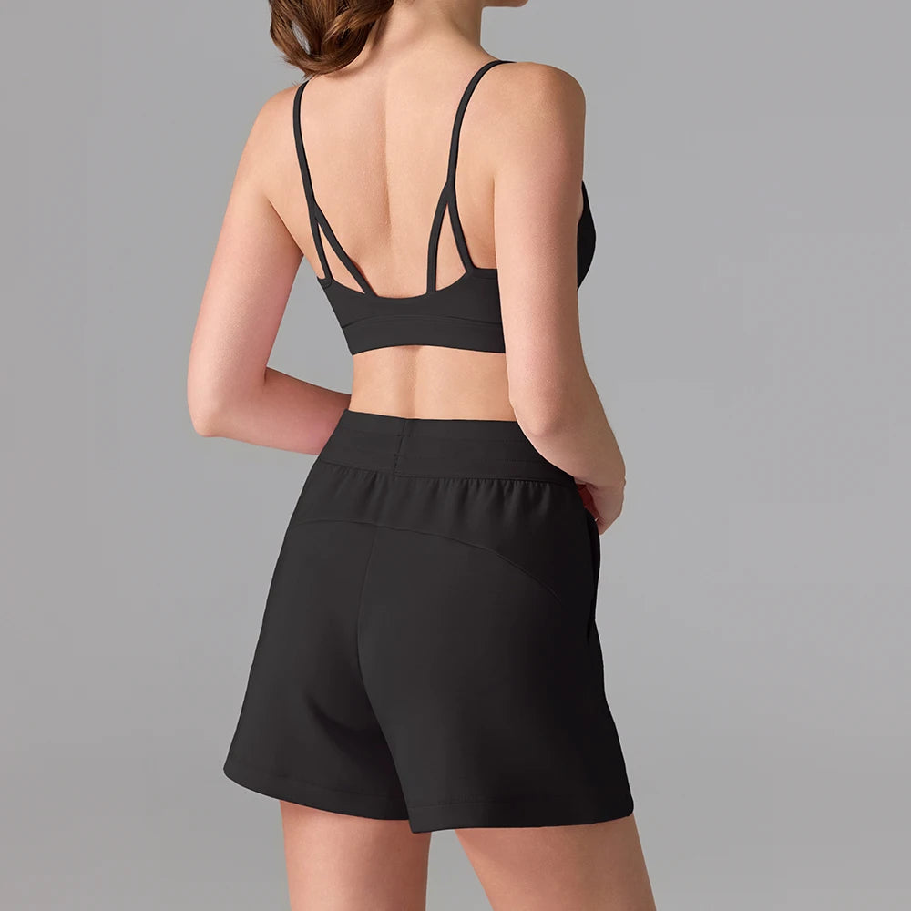 Sujetador deportivo, top, shorts de correr, conjunto de chándal de 2 piezas para mujer, conjunto deportivo y casual de verano para entrenamiento