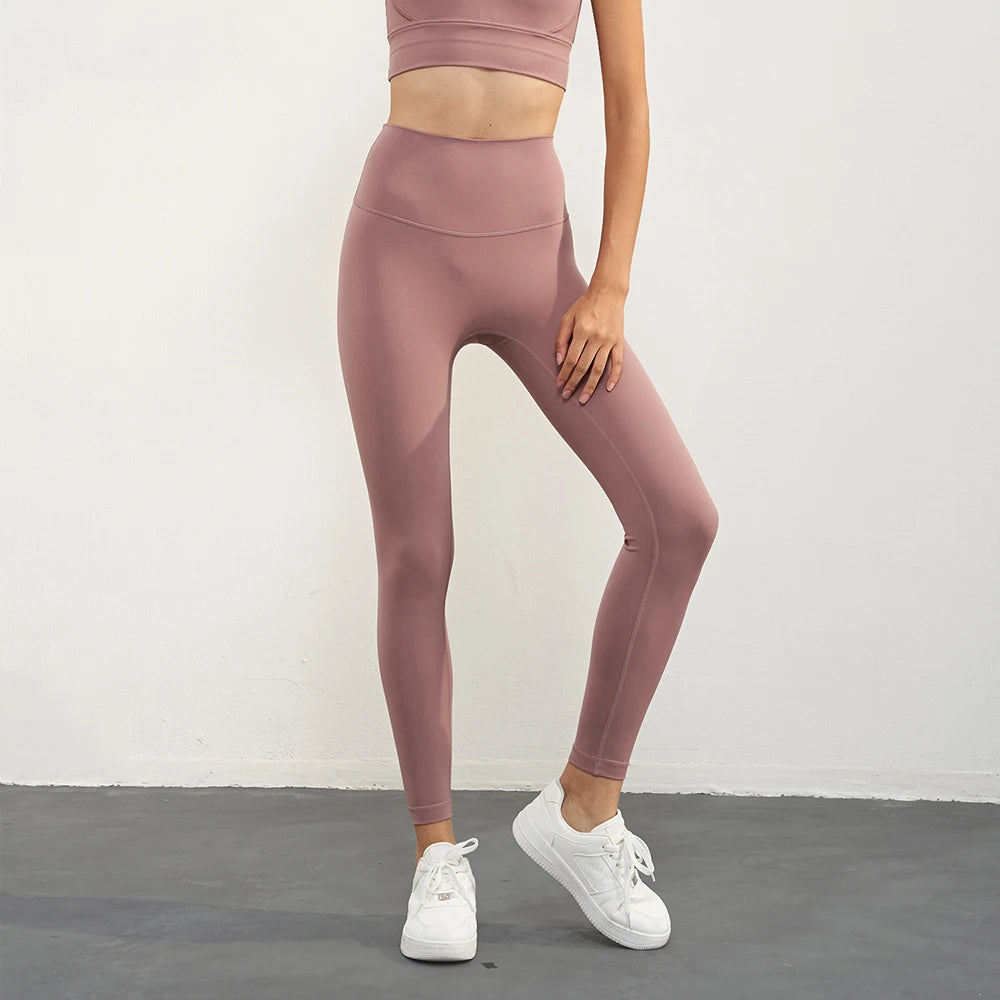 Pantalones de yoga de cintura alta para mujer que levantan los glúteos - Mallas de cadera de melocotón que no se enrollan, leggings finos de verano para control de abdomen para hacer ejercicio
