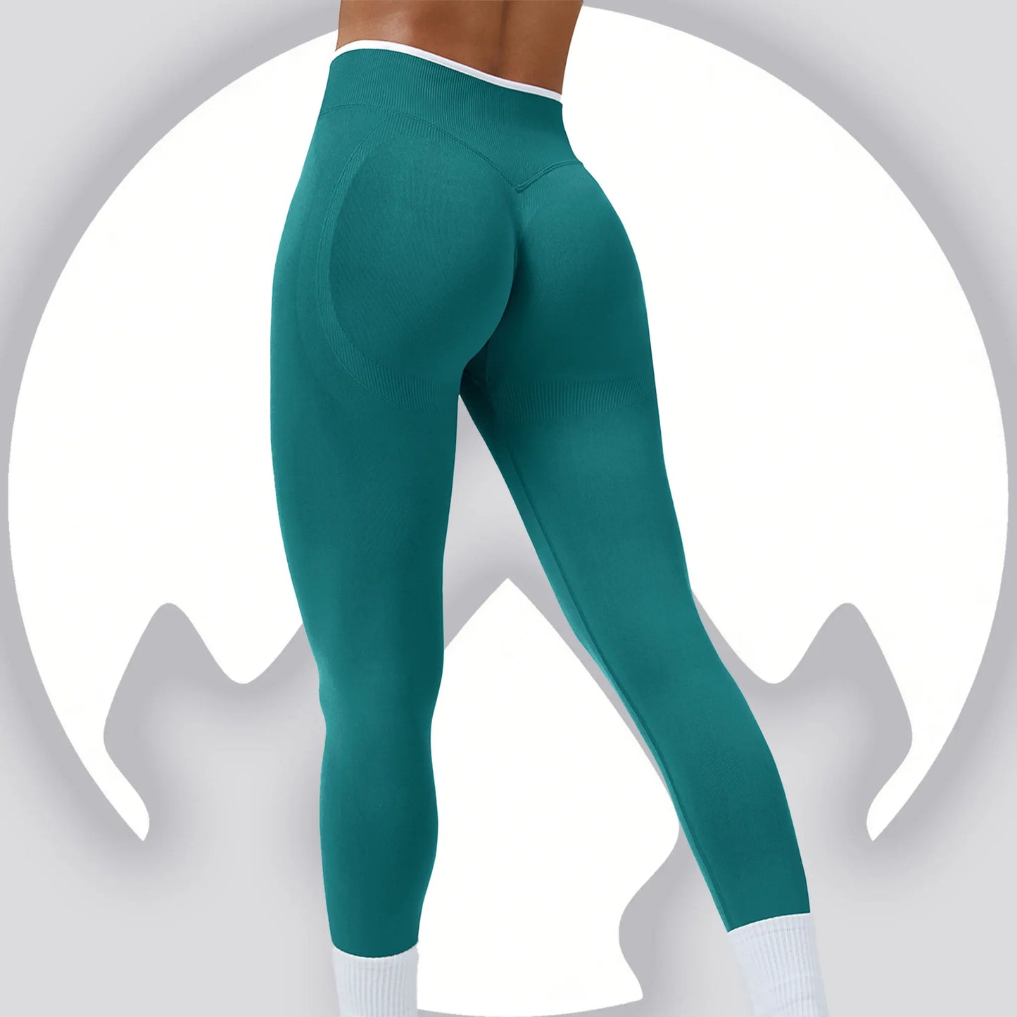 Pantalones ceñidos de punto sin costuras de talle alto con realce de cadera, leggings elásticos para yoga, correr, gimnasio al aire libre, mallas de ejercicio