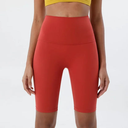 Pantalones cortos deportivos para mujer, cintura alta, yoga, ajuste entallado, levantamiento de glúteos, gimnasio, correr, alta elasticidad, ciclista, cintura alta, entrenamiento, gimnasio.