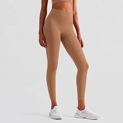 Pantalones de yoga de cintura alta para mujer que levantan los glúteos - Mallas de cadera de melocotón que no se enrollan, leggings finos de verano para control de abdomen para hacer ejercicio