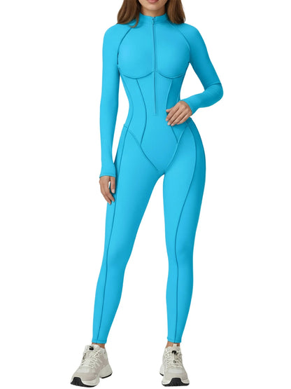 Nude Feel Yoga Jumpsuit Sports Bodysuit Active Wear Slim Fit Workout Outfit Lightweight Training Jumpsuit For Women Gym Attire