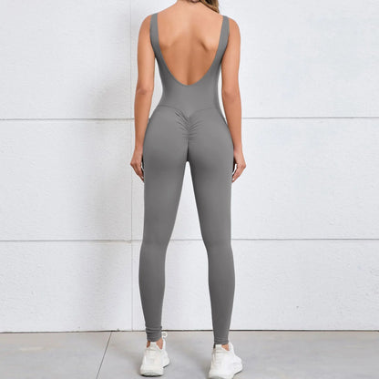 Mono de gimnasio de una pieza para mujer - Monos cortos deportivos de yoga para entrenamiento, mono de fitness elástico para entrenamiento femenino, bodys de alta elasticidad