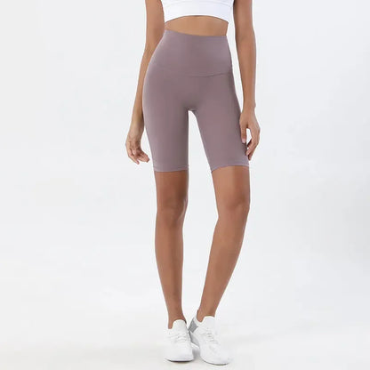 Pantalones cortos deportivos para mujer, cintura alta, yoga, ajuste entallado, levantamiento de glúteos, gimnasio, correr, alta elasticidad, ciclista, cintura alta, entrenamiento, gimnasio.