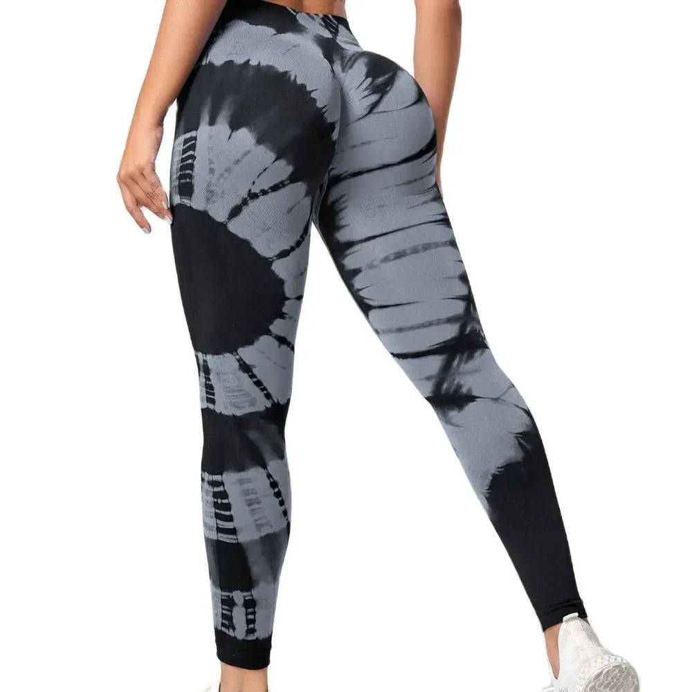 Leggings sin Costuras para Mujer, Pantalones de Yoga, Cintura Alta, Teñido Anudado, Leggings de Entrenamiento, Levantamiento de Glúteos, Mallas Deportivas para Gimnasio de Mujer