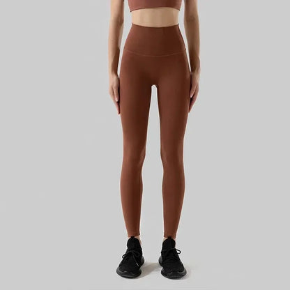 Pantalones de yoga de licra, leggings de gimnasio para mujer, mallas suaves de fitness, cintura alta elástica, transpirables, sin línea en T, pantalones deportivos