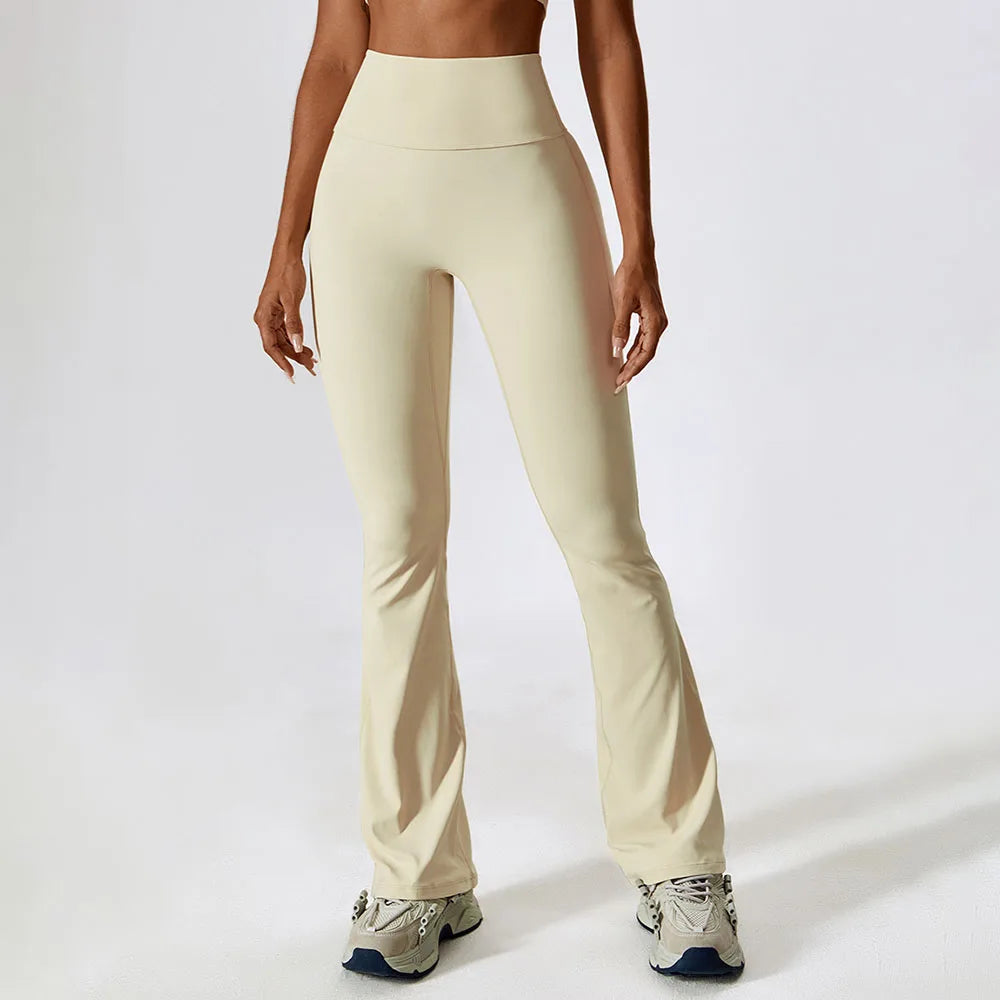 Pantalones de yoga acampanados para mujer, de cintura alta, pierna ancha, para gimnasio, entrenamiento, fitness, deportes, pantalones acampanados, pantalones de baile latino
