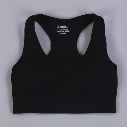 Sujetador deportivo acolchado para mujer – Camiseta sin mangas sin costuras con relleno extraíble – Soporte alto para gimnasio, yoga y running Ropa interior deportiva