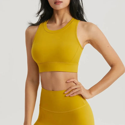 Sujetador deportivo de yoga para mujer, sujetador deportivo de gimnasio, sujetador de fitness, copa semifija, ropa para mujer, ropa interior deportiva de espalda hueca, mallas, top de entrenamiento