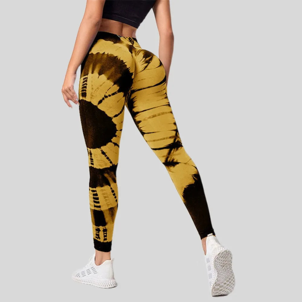 Leggings sin Costuras para Mujer, Pantalones de Yoga, Cintura Alta, Teñido Anudado, Leggings de Entrenamiento, Levantamiento de Glúteos, Mallas Deportivas para Gimnasio de Mujer