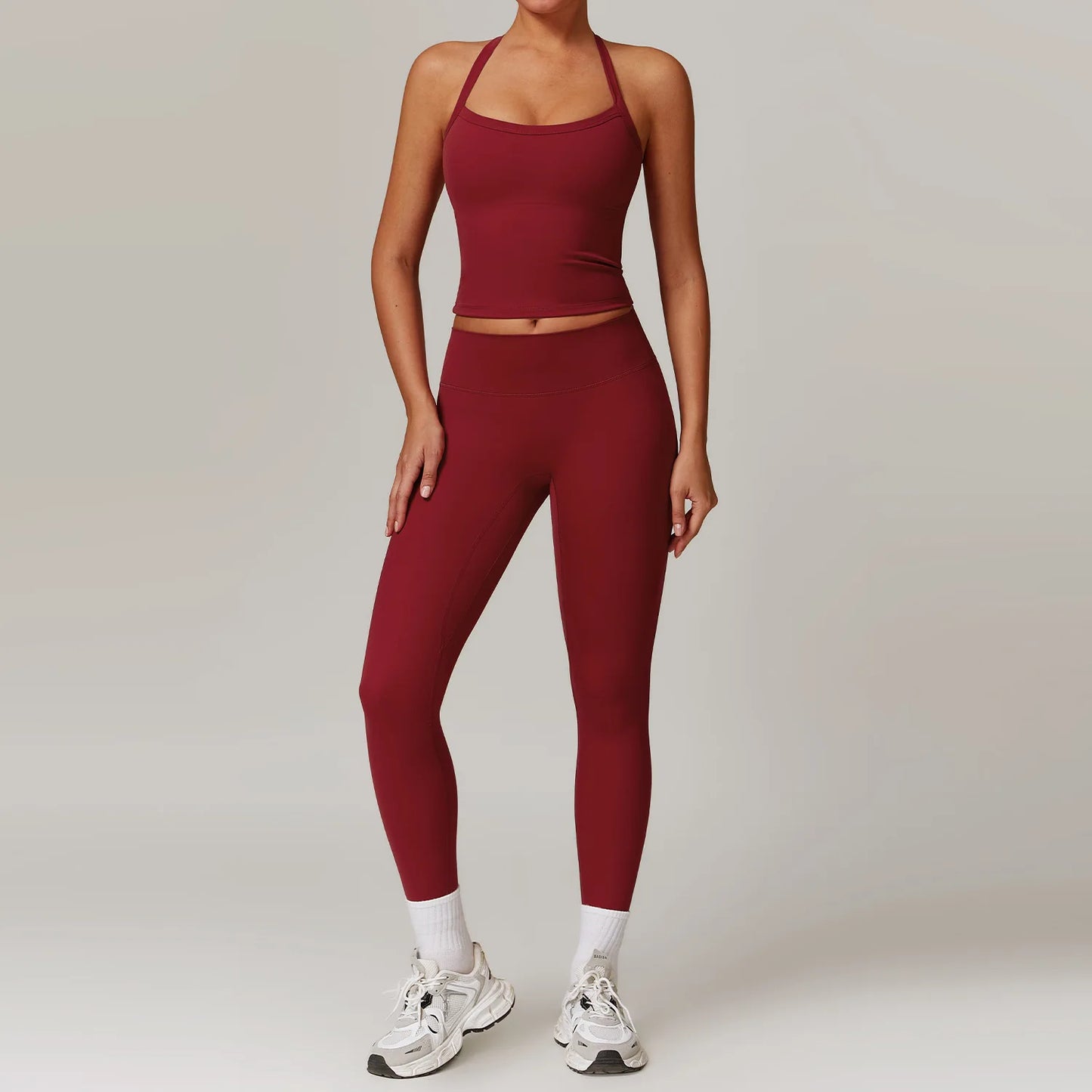 Women's Tight Yoga Tracksuit Workout Activewear 2 Piece Set for Winter Outdoor Running Athletic Sports Suit for Women
