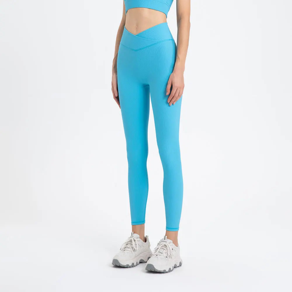 Pantalones de yoga de lycra acanalados para gimnasio, leggings para mujer para fitness, pantalones largos de cintura alta para mujer, mallas push-up de cadera para mujer, ropa de mujer