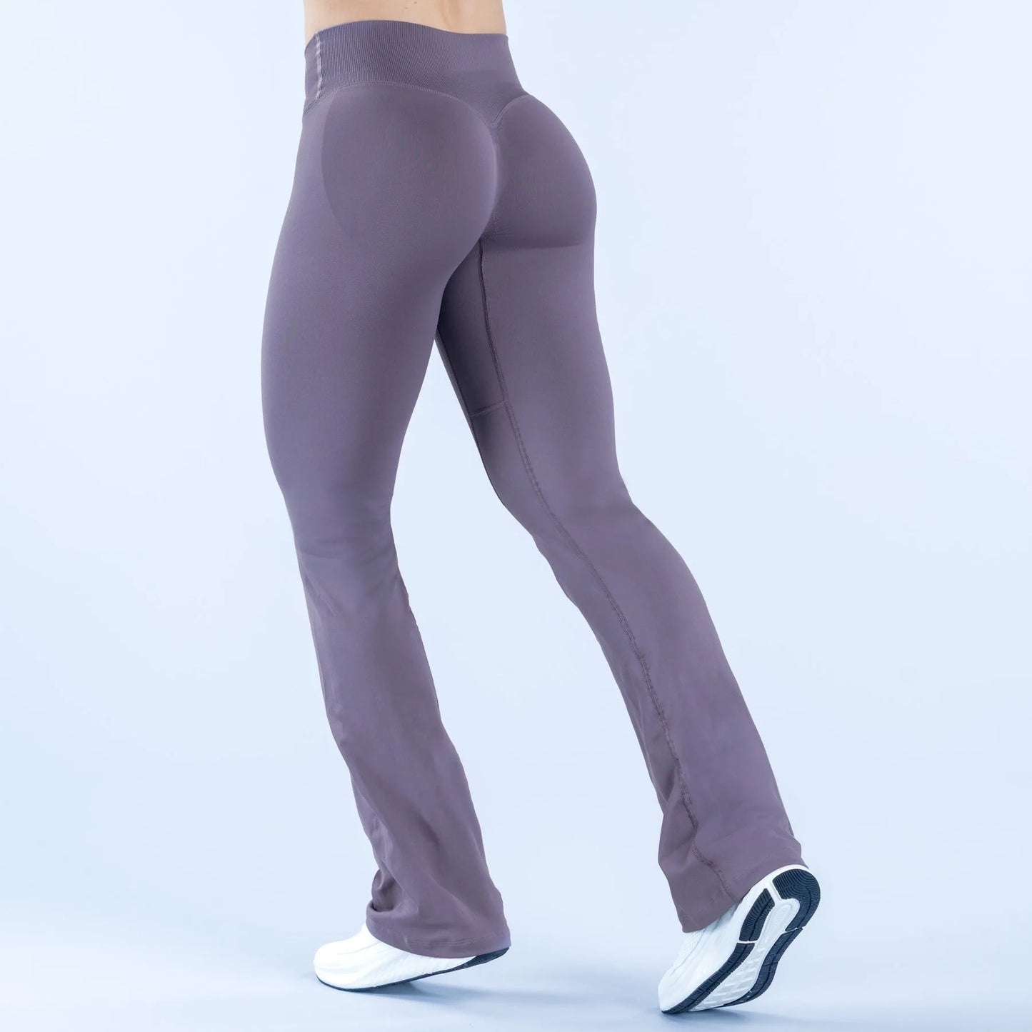 High Waist Seamless Yoga Flare Pants Butt Lifting Tight Fit Stretch Workout Running Gym Leggings for Women Athletic Casual Wear
