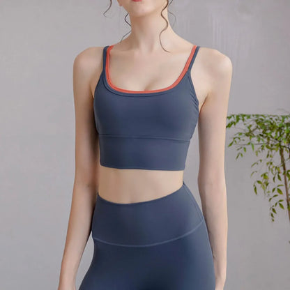 Sujetador deportivo racerback de mujer con efecto "Nude-Feel" – Chaleco de yoga antisacudidas y antideslizante – Top de fitness para correr, yoga y entrenamientos de gimnasio