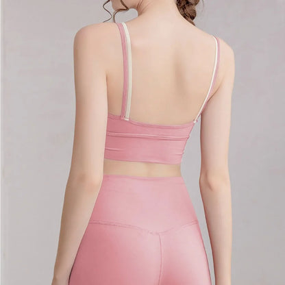 Sujetador deportivo racerback de mujer con efecto "Nude-Feel" – Chaleco de yoga antisacudidas y antideslizante – Top de fitness para correr, yoga y entrenamientos de gimnasio