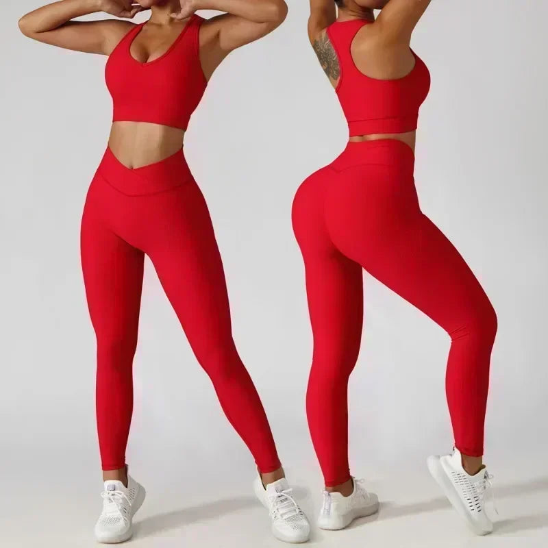 Conjunto Deportivo de Yoga de 3 Piezas, Suave y Transpirable, Traje de Gimnasio de Cintura Alta, Ropa Deportiva para Mujer, Conjunto de Entrenamiento para Mujer, Chándal