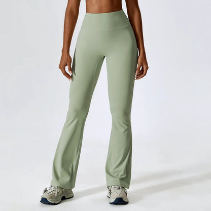 Pantalones de yoga acampanados para mujer, de cintura alta, pierna ancha, para gimnasio, entrenamiento, fitness, deportes, pantalones acampanados, pantalones de baile latino
