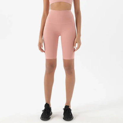 Pantalones cortos deportivos para mujer, cintura alta, yoga, ajuste entallado, levantamiento de glúteos, gimnasio, correr, alta elasticidad, ciclista, cintura alta, entrenamiento, gimnasio.
