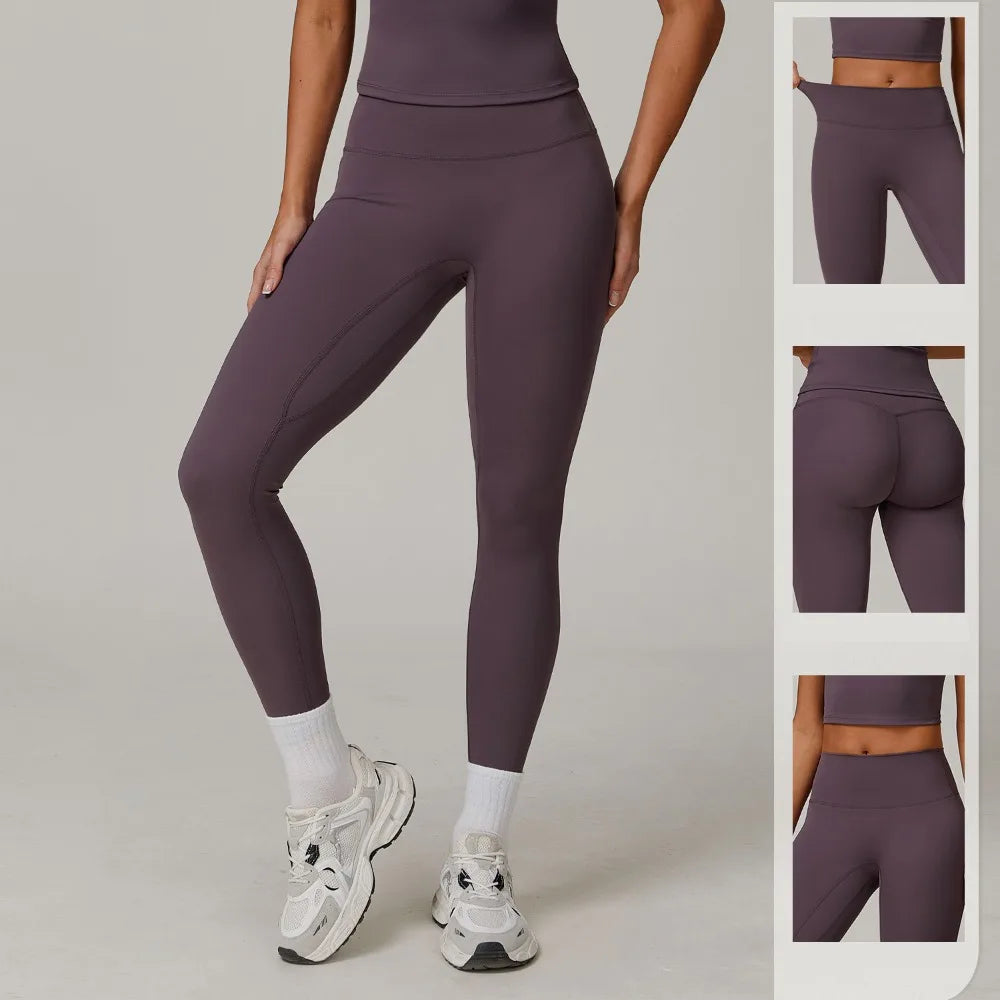 Women's High Waist Fleece Lined Butt Lifting Yoga Pants Running Workout Trousers Outerwear Tight Athletic Leggings for Women