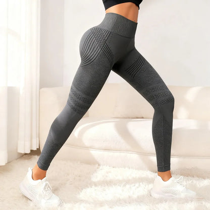 Mallas de gimnasio sin costuras para mujer, pantalones de yoga deportivos, mallas elásticas de cintura alta, mallas de fitness, ropa deportiva