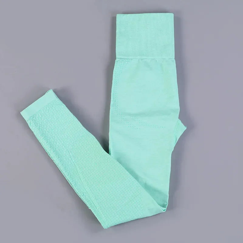Mallas de yoga de talle alto para mujer, leggings deportivos sin costuras con puntos, mallas push up, ropa deportiva para mujer, pantalones de fitness para yoga