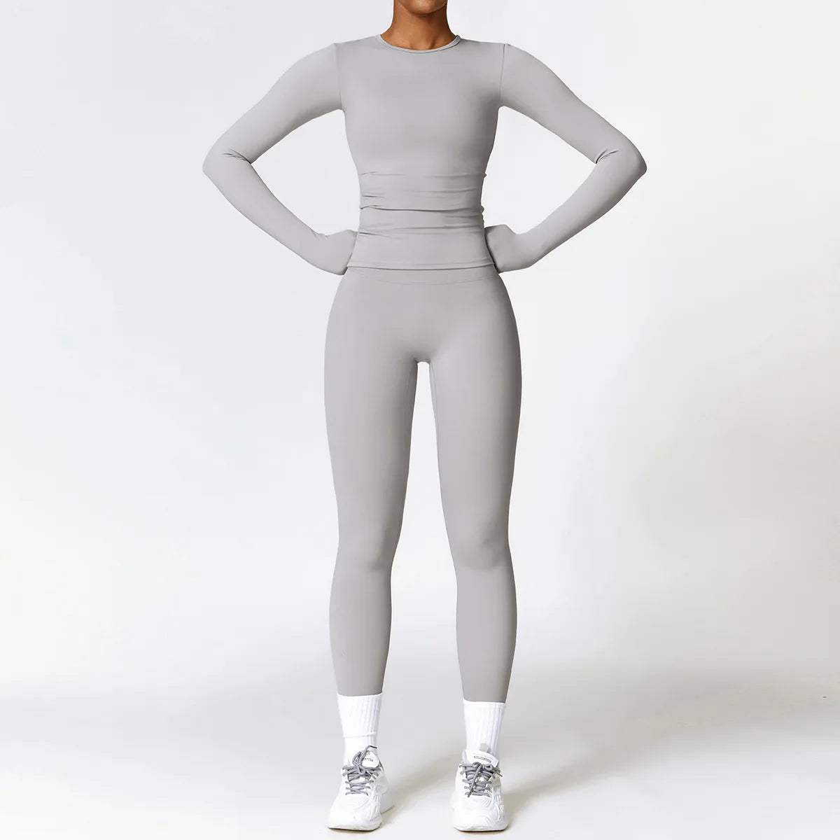 Women's Tight Yoga Tracksuit Workout Activewear 2 Piece Set for Winter Outdoor Running Athletic Sports Suit for Women