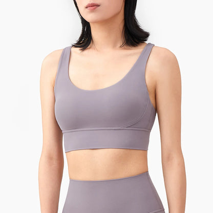 Women's Naked Feeling Sports Bra and Leggings Set - 2 Piece Gym Outfit for Yoga, Fitness, Workout Female Workout Clothing