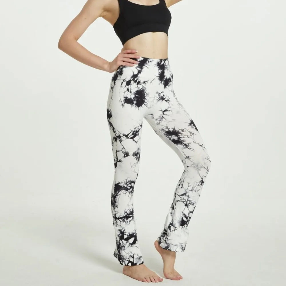 Tie Dye Yoga Pants for Women, High Waist Flare Leg Yoga Leggings with Butt Lift, Stretchy Workout Pants for Fitness Gym