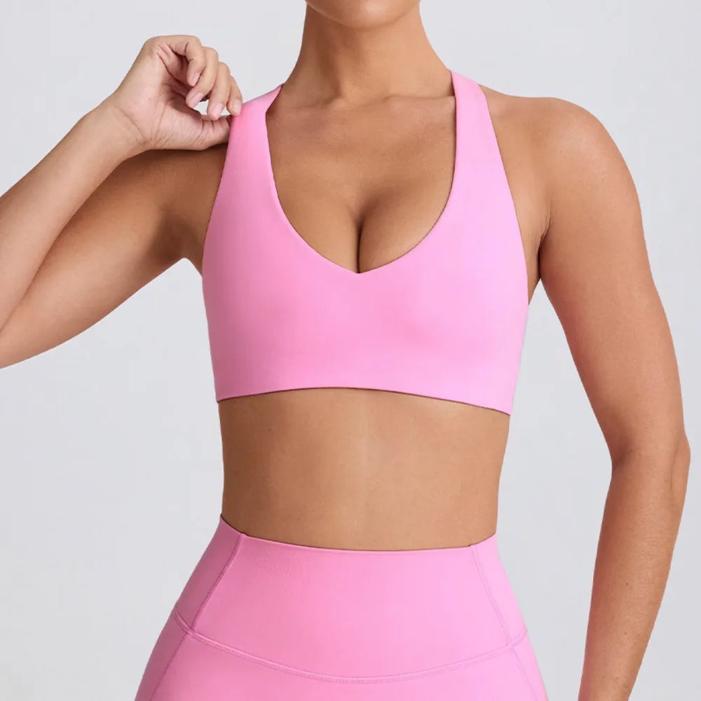 Women's Seamless Yoga Outfit Set Sports Bra Camisole Pants for Outdoor Fitness Gym Workout High Waist Tummy Control Active Women