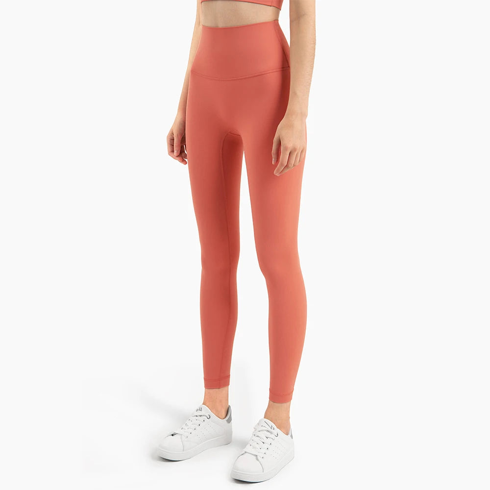 Lycra Yoga Pants Gym Leggings Women Girl Fitness Soft Tights High Waist Elastic Breathable No T Line Sports Pants
