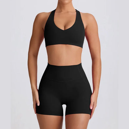 Women's Seamless Yoga Outfit Set Sports Bra Camisole Pants for Outdoor Fitness Gym Workout High Waist Tummy Control Active Women