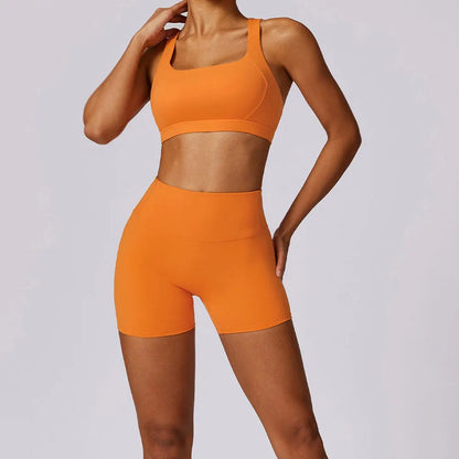 Conjunto de ropa de yoga de primavera para mujer - Ropa deportiva de secado rápido con efecto "naked feel" para entrenamiento de gimnasio, running matutino y fitness