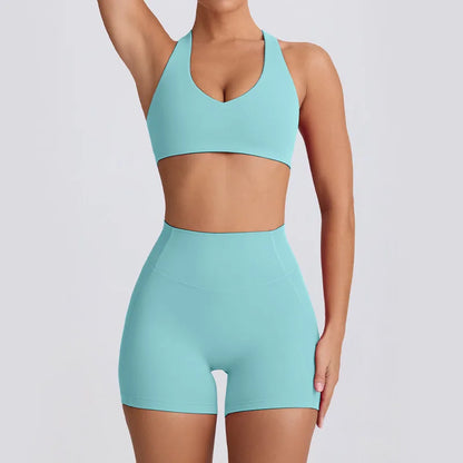 Women's Seamless Yoga Outfit Set Sports Bra Camisole Pants for Outdoor Fitness Gym Workout High Waist Tummy Control Active Women