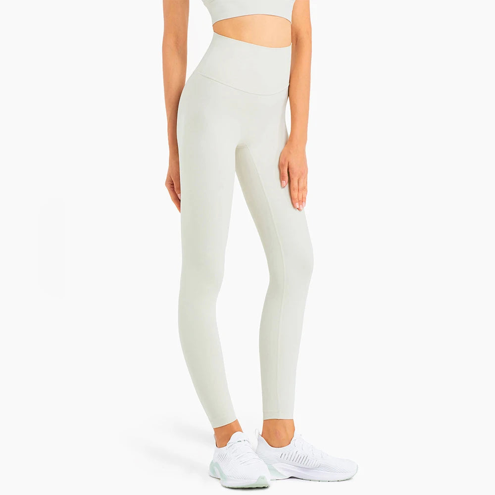Pantalones de yoga de cintura alta para mujer que levantan los glúteos - Mallas de cadera de melocotón que no se enrollan, leggings finos de verano para control de abdomen para hacer ejercicio