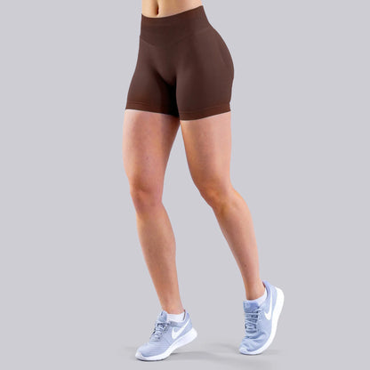 Pantalones cortos de yoga sin costuras de cintura alta para mujer, levantamiento de cadera, transpirables, elásticos, deportivos para correr al aire libre, fitness, entrenamiento diario