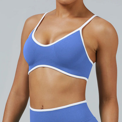 Women Adjustable Strap Beauty Back Sports Bra Shockproof Tight Vest Bra for Yoga Running Workout Outdoor Wear