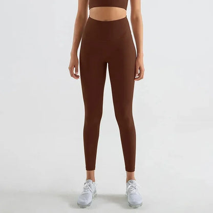 Pantalones de yoga de licra, leggings de gimnasio para mujer, mallas suaves de fitness, cintura alta elástica, transpirables, sin línea en T, pantalones deportivos