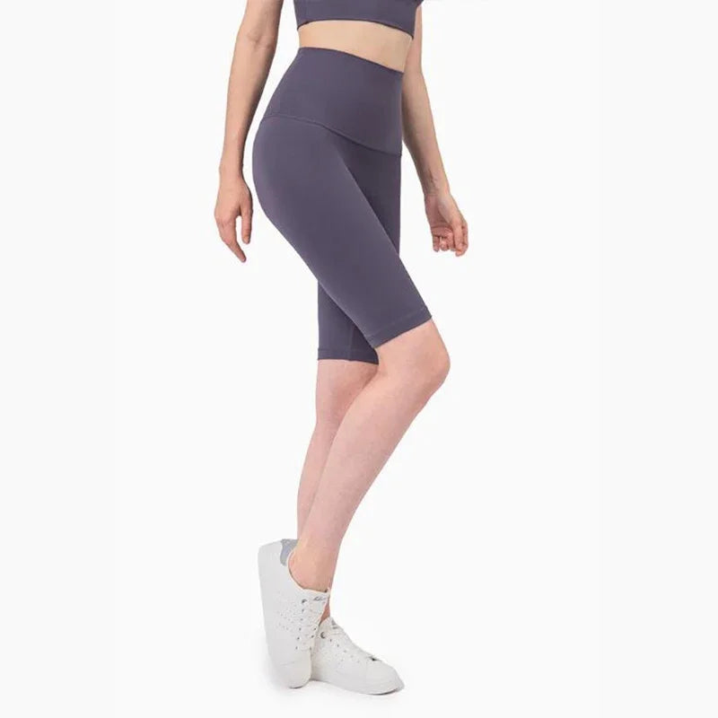Pantalones cortos deportivos para mujer, cintura alta, yoga, ajuste entallado, levantamiento de glúteos, gimnasio, correr, alta elasticidad, ciclista, cintura alta, entrenamiento, gimnasio.