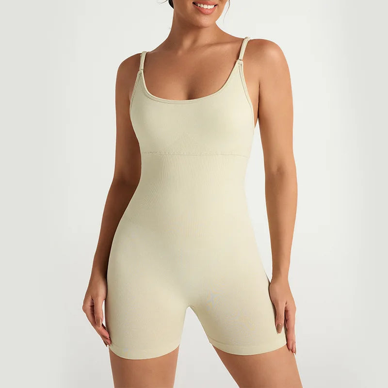 Mono deportivo sin costuras para mujer, con tirantes, traje de yoga para gimnasio, entrenamiento, ropa deportiva, uso al aire libre, ropa activa para entrenamiento, correr