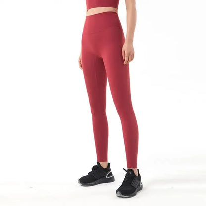 Pantalones de yoga de licra, leggings de gimnasio para mujer, mallas suaves de fitness, cintura alta elástica, transpirables, sin línea en T, pantalones deportivos