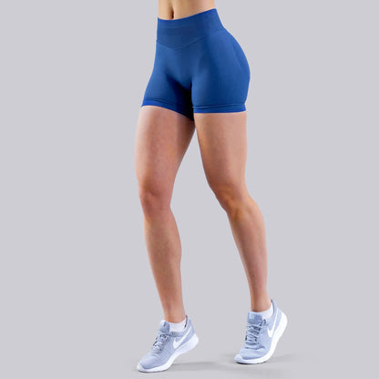 Pantalones cortos de yoga sin costuras de cintura alta para mujer, levantamiento de cadera, transpirables, elásticos, deportivos para correr al aire libre, fitness, entrenamiento diario