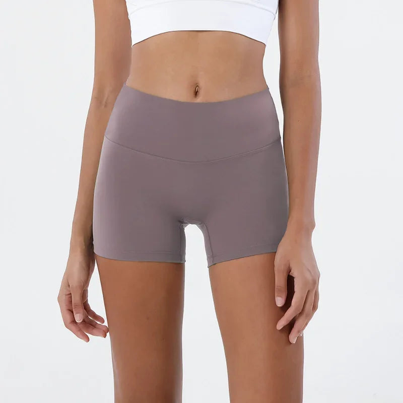 Pantalones Cortos de Entrenamiento de Cintura Alta para Mujer, Deportivos Súper Elásticos, Suaves como la Mantequilla, para Fitness, Yoga, Tipo Biker