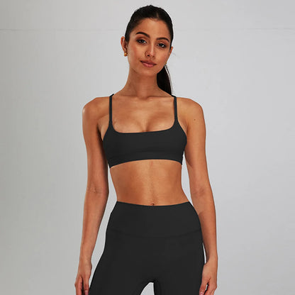 Conjunto de sujetador deportivo y leggings de yoga de cintura alta para exteriores - Pantalones cortos de gimnasio de control de abdomen para mujer, ropa de entrenamiento, fitness, correr