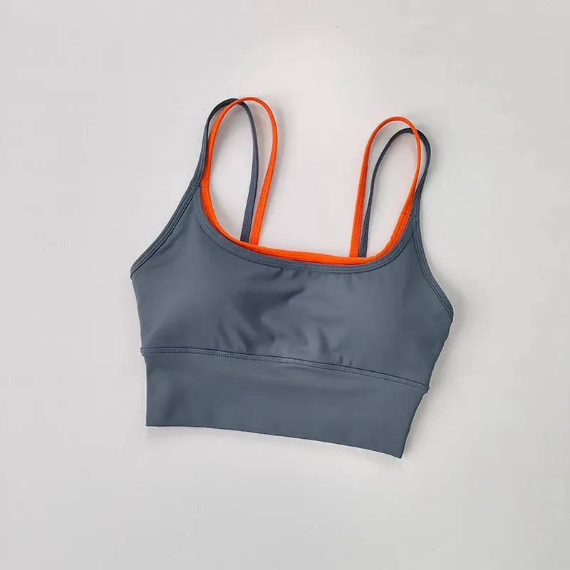 Sujetador deportivo racerback de mujer con efecto "Nude-Feel" – Chaleco de yoga antisacudidas y antideslizante – Top de fitness para correr, yoga y entrenamientos de gimnasio
