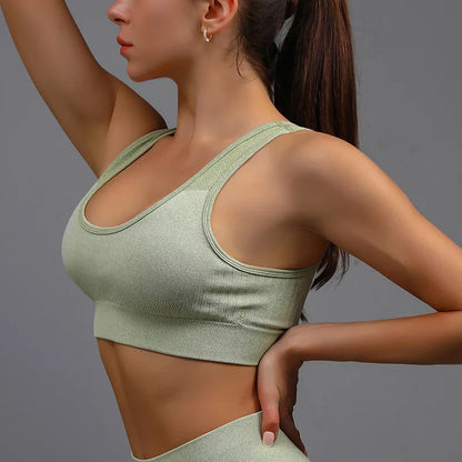 Conjunto de entrenamiento de yoga de 2 piezas para mujer, sujetador deportivo de alto impacto y pantalones cortos de cintura alta con control de abdomen para gimnasio, correr Verano 2025